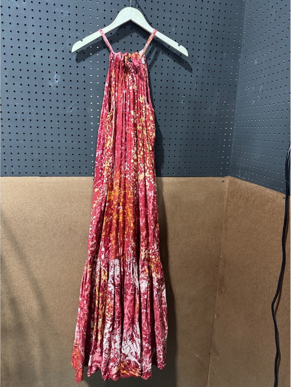 Suakoko Betty Women's Maxi Dress Small Red Patterned